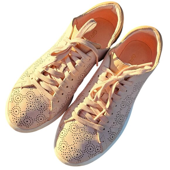 Cole Haan 8 B GrandPro Paisley Perforated Sneakers Canyon Rose - Picture 2 of 9